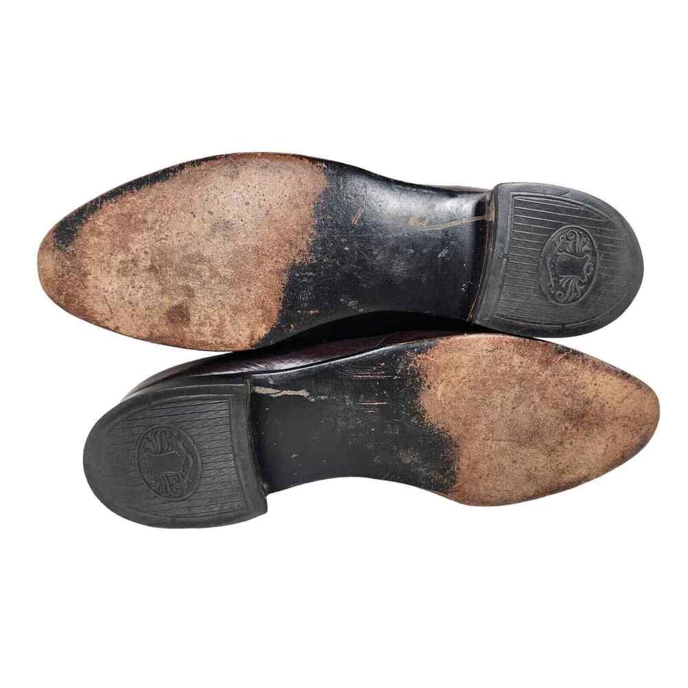 VINTAGE FREEMAN BOOTMAKERS GUILD BROWN SLIP-ONS SIZE 11C - Picture 8 of 10